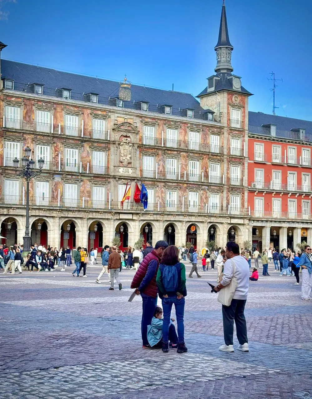 Visitors in Plaza Mayor, Madrid