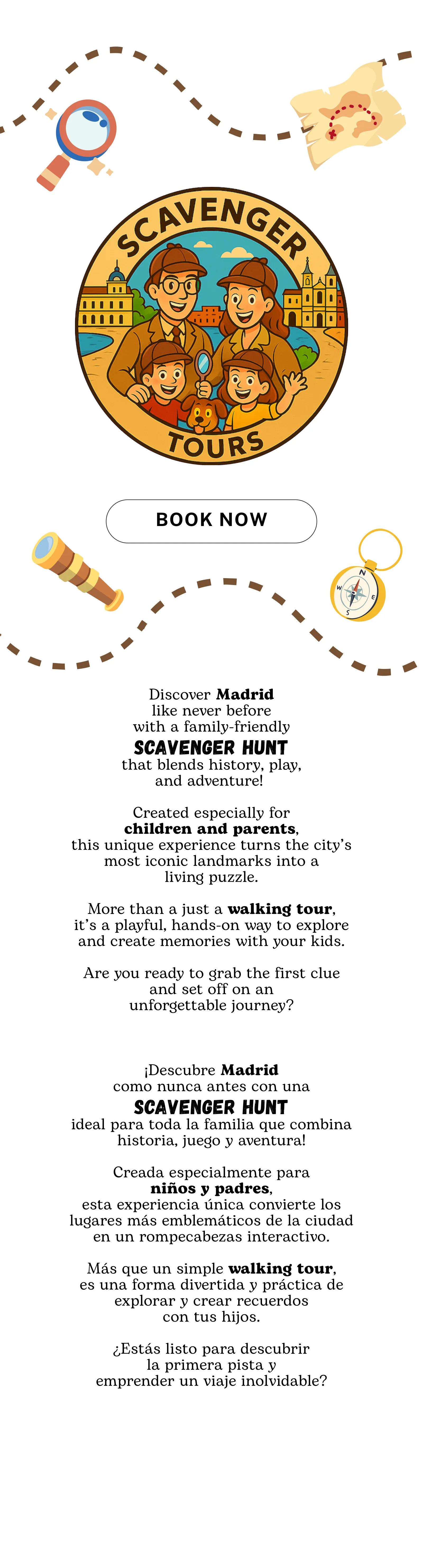 Scavenger Tours Madrid — a family-friendly scavenger hunt that blends history, play and adventure. Book now.