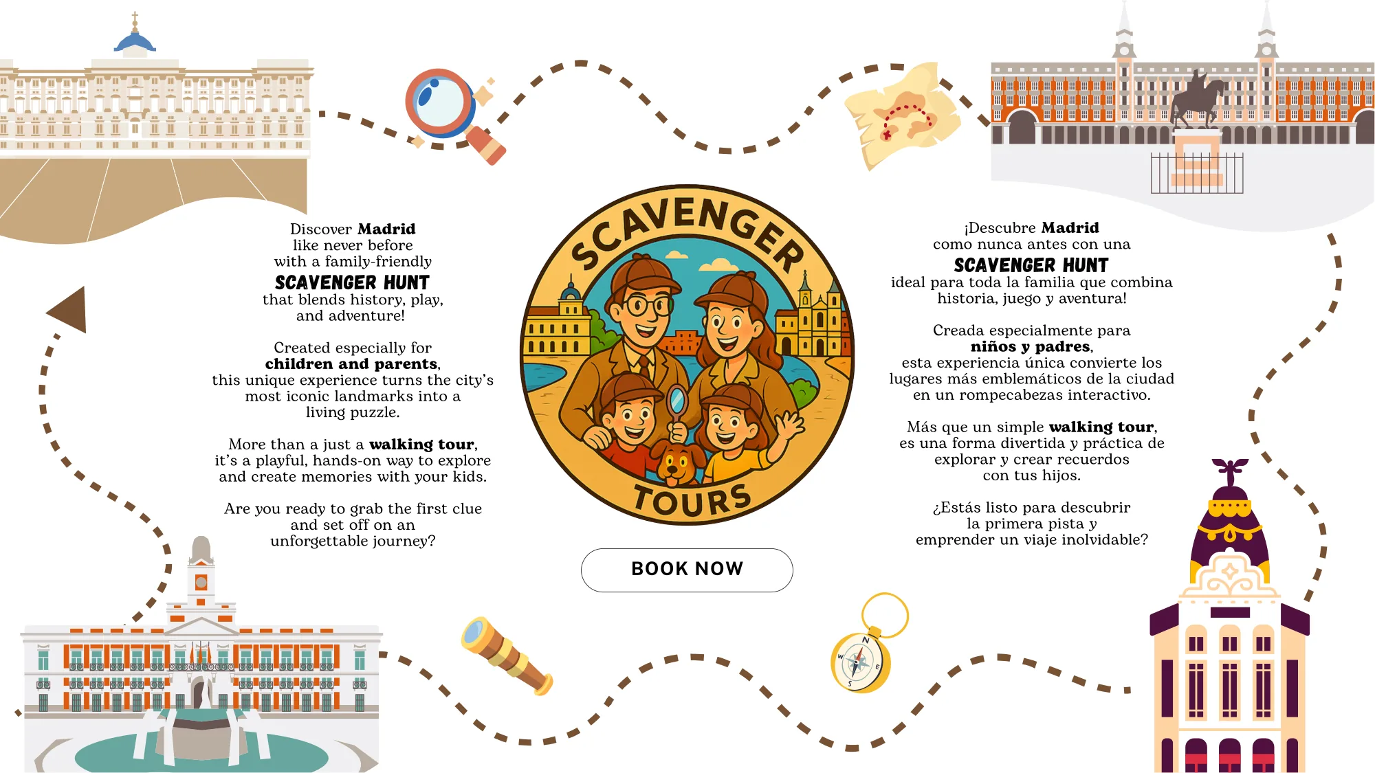 Scavenger Tours Madrid — a family-friendly scavenger hunt that blends history, play and adventure. Book now.